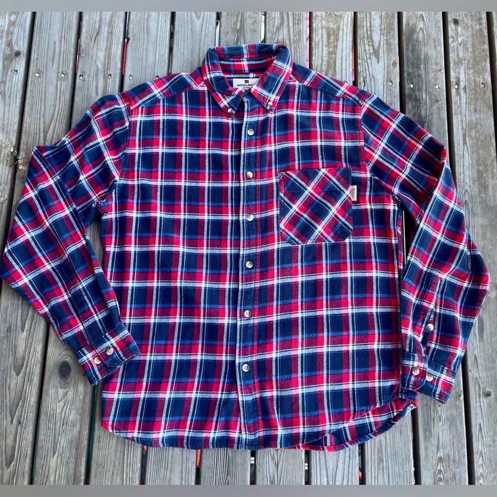 WOOLRICH Men’s 100% Cotton Flannel Button Up